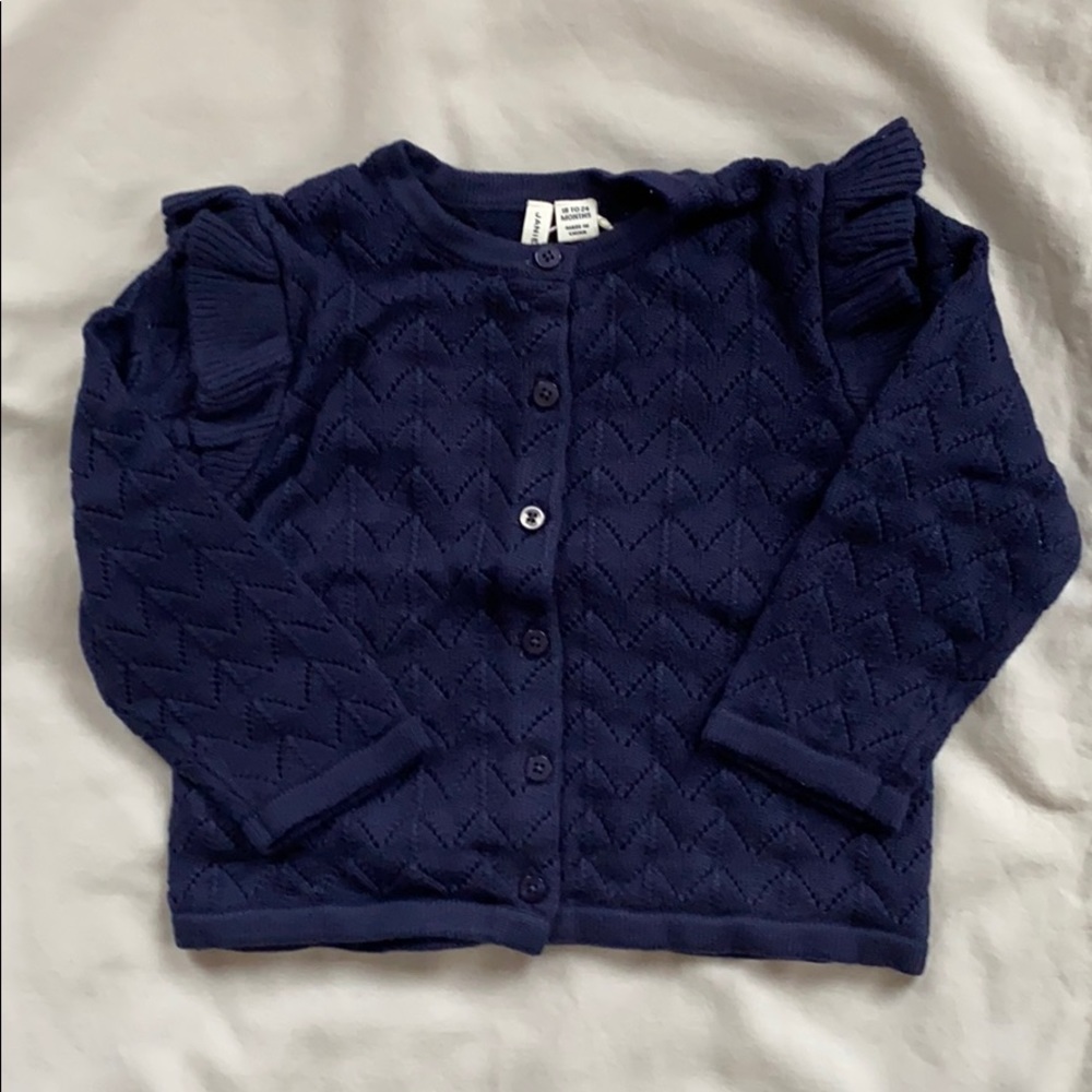 Navy cardigan sweater 18-24 months